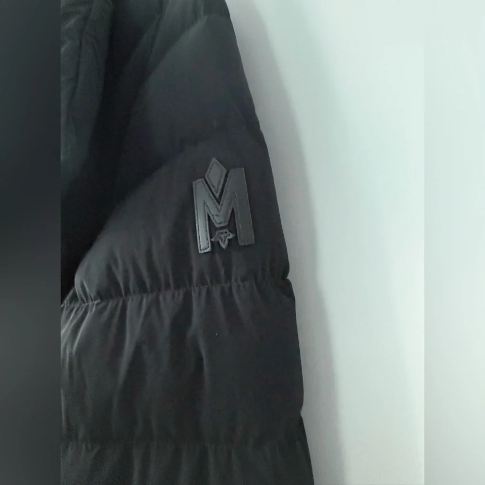Mackage Black Quilted Belted Shawl-Collar Puffer Coat - Picture 4 of 5